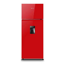 HISENSE 270 LITRES - RED DOUBLE DOOR TOP FREEZER DEFROST REFRIGERATOR WITH WATER DISPENSER