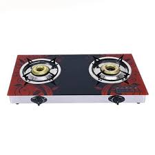 PIXEL DOUBLE BLACK GAS STOVE STAINLESS STEEL