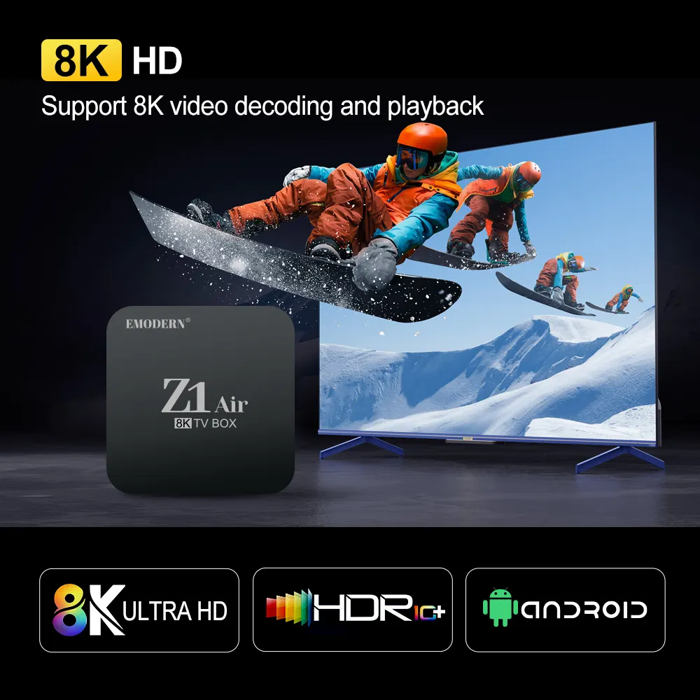 Android TV BOX Z1 air H618 8K Smart set top Android 11 os 2gb 16GB Android TV BOX with voice remote