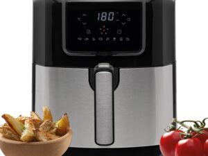 Hisense, H06AFBS1S3 Air Fryer, Power 1700 W, Capacity 5 L with LED Display and Touch Control, Temperature Infinitely Adjustable without BPA and PFOA