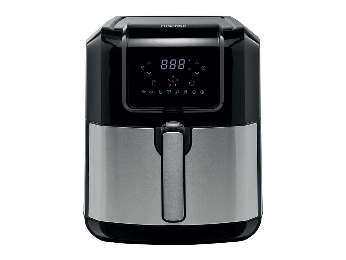 Hisense, H06AFBS1S3 Air Fryer, Power 1700 W, Capacity 5 L with LED Display and Touch Control, Temperature Infinitely Adjustable without BPA and PFOA