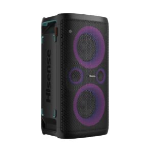 Hisense Ultimate Wireless Outdoor/Indoor Party Speaker with subwoofer, 2.0CH, 300W, IPX4 Waterproof,15 Hour Long-Lasting Battery, Bluetooth5.0, DJ and Karaoke Mode (HP100)