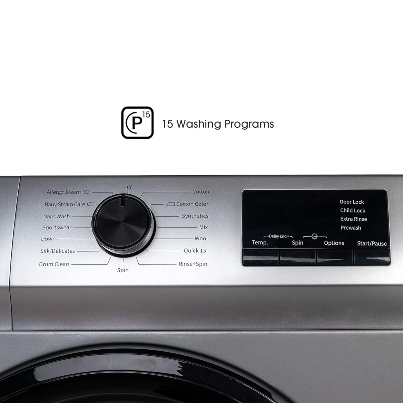 Hisense 6.0 Kg Fully-Automatic Front Loading Washing Machine (WFVB6010MS, Silver, Steam Wash, Built in Heater ), ‎Silver Hisense