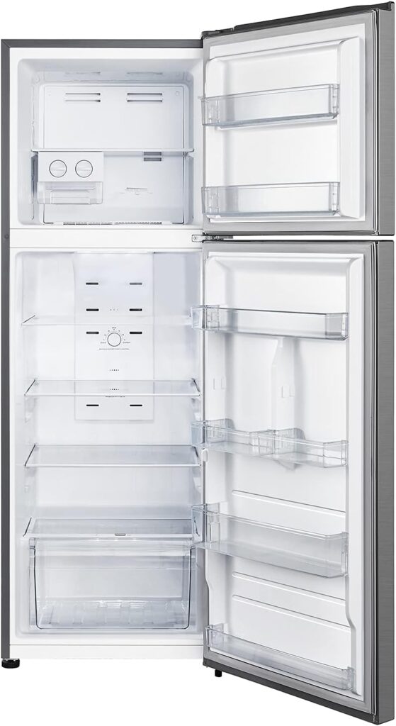 Hisense 419 Liter RT419N4DGN Refrigerator Double Door Top Mount Silver Hisense