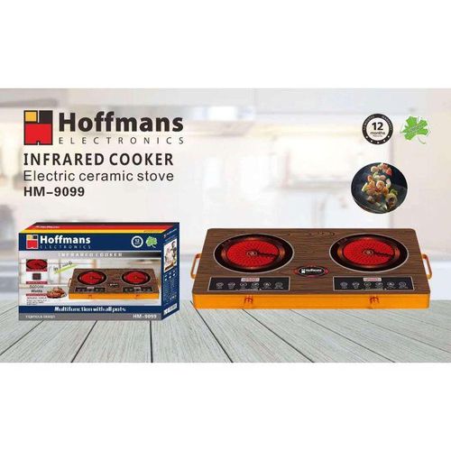 Hoffmans Double InfraRed Ceramic Cooker - Black