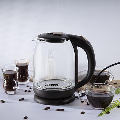 Geepas 1.8 litre glass cordless kettle - GK9901