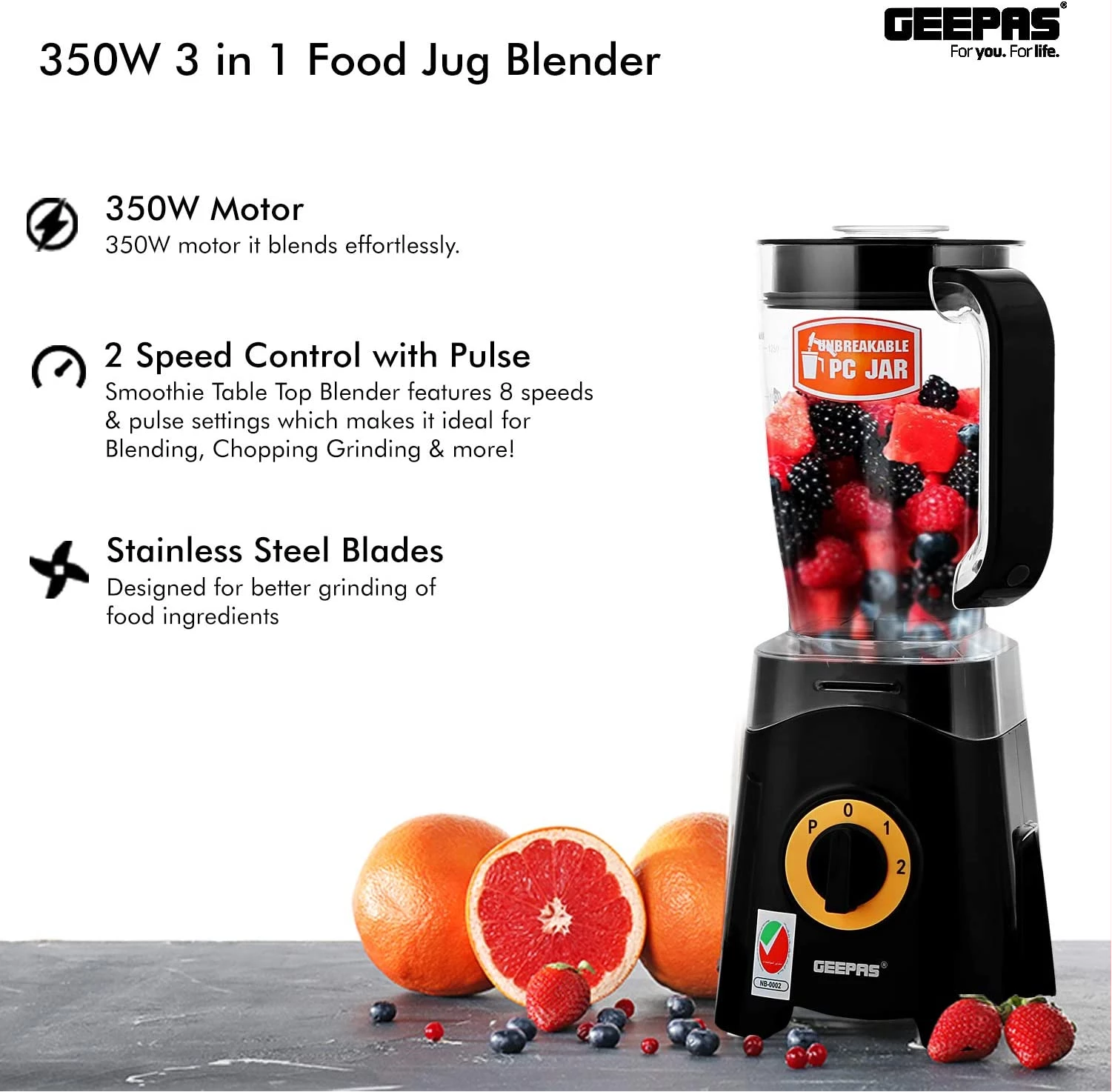 Geepas 3 in 1 blender