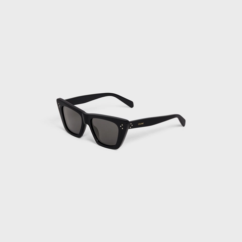 Cat Eye S187 Sunglasses in Acetate BLACK