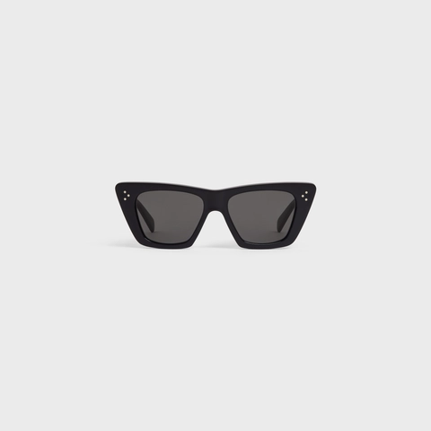 Cat Eye S187 Sunglasses in Acetate BLACK