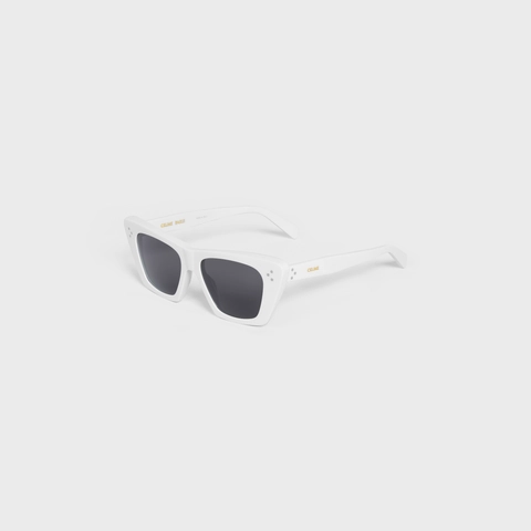 Cat Eye S187 Sunglasses in Acetate WHITE