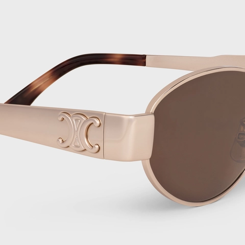 Triomphe Metal 01 sunglasses in Metal ROSE GOLD / BROWN