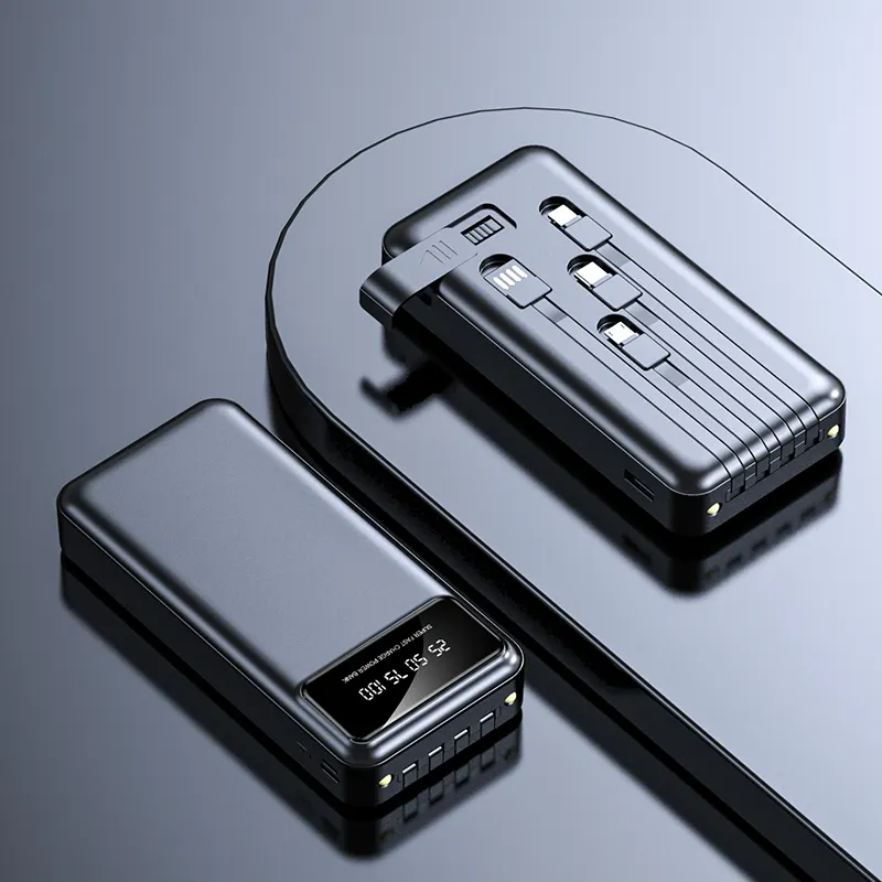 Notchup Powerbank 30000 mAh With Built-in Cable Battery Bank with Holder