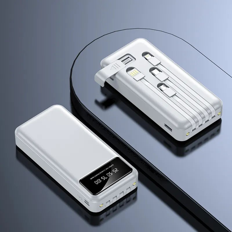 Notchup Powerbank 30000 mAh With Built-in Cable Battery Bank with Holder