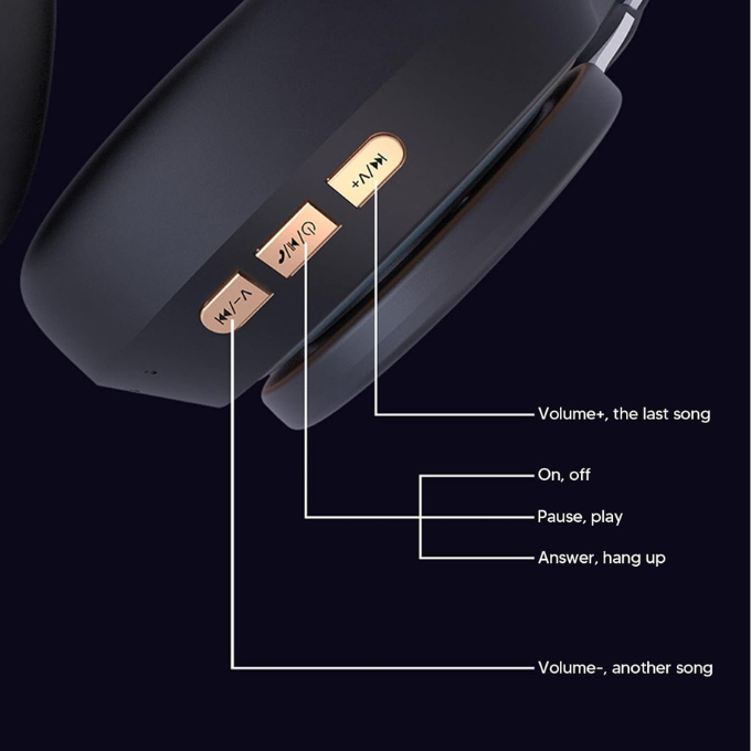 BLACK BassHead2 Wireless Bluetooth Headphone with mic, 10H Playtime, 1Yr Warranty