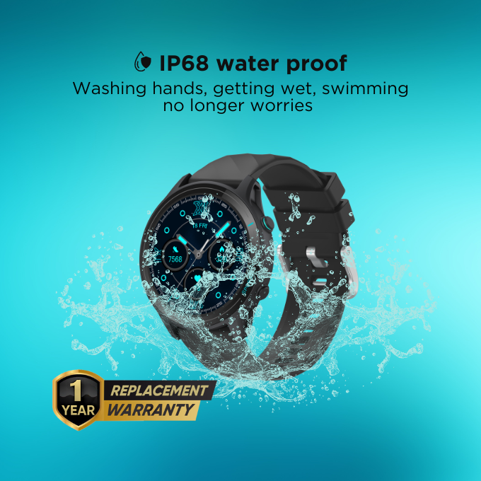 BLACK Fit 2 Health Monitor Smartwatch, 15 Day battery, 1.5in screen, 1Yr Warranty