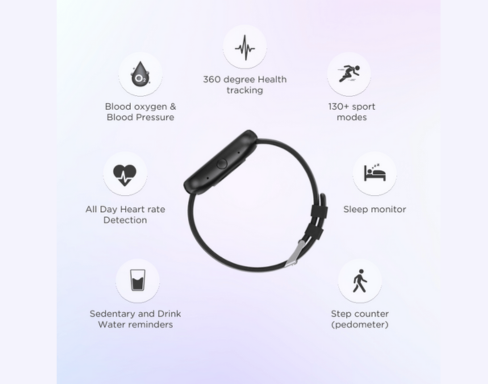 BLACK Fit 2S Health Monitor Smartwatch, 15 Day battery, 1.5in screen, 1Yr Warranty