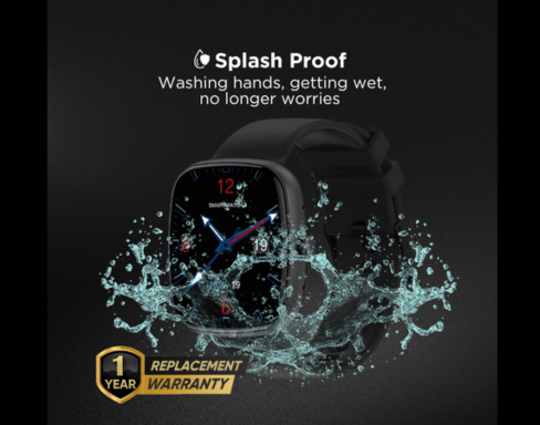 BLACK Fit 2S Health Monitor Smartwatch, 15 Day battery, 1.5in screen, 1Yr Warranty