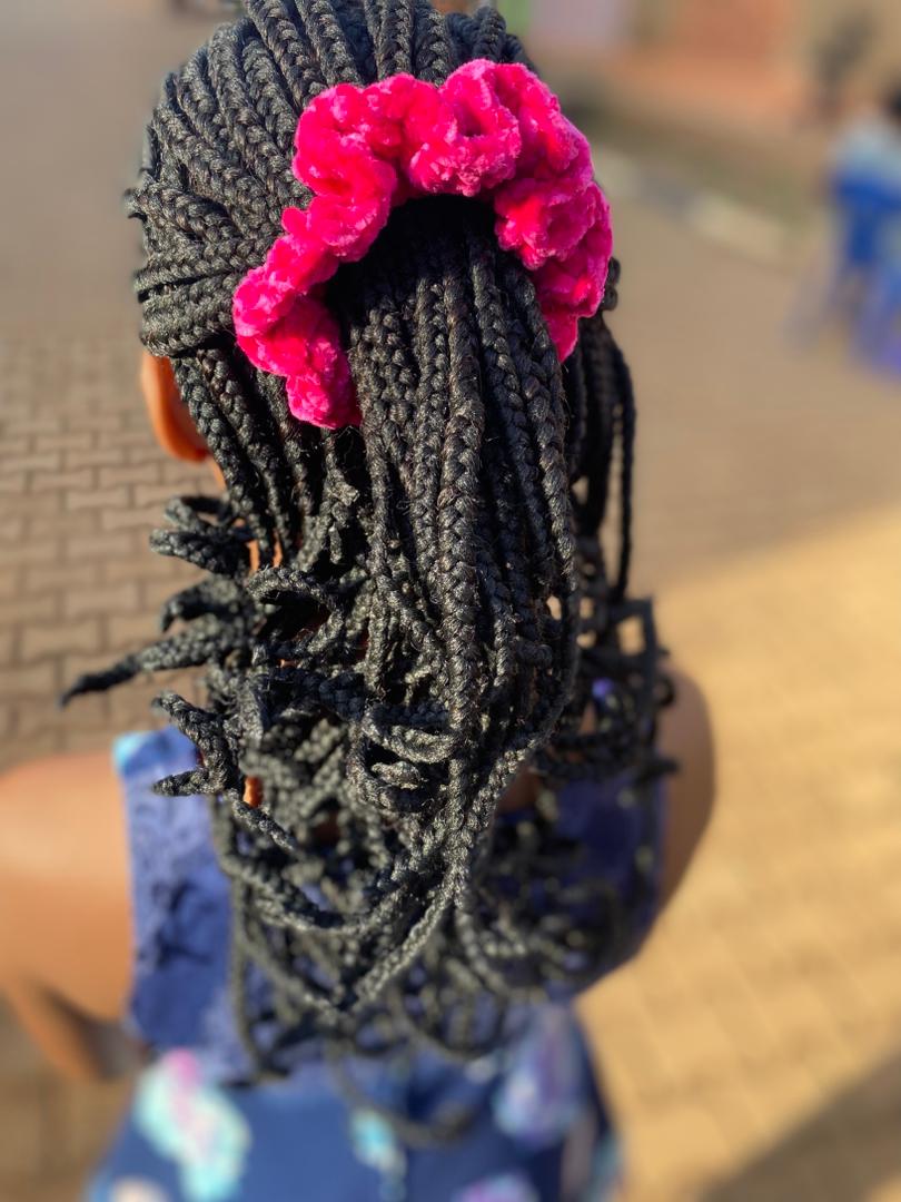 Handmade velvet crochet scrunchies (small)