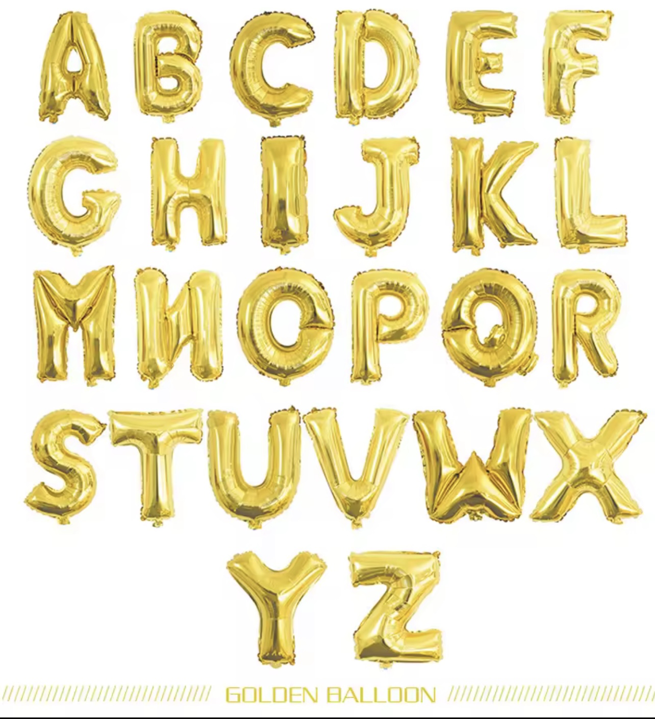 Helium letter balloons