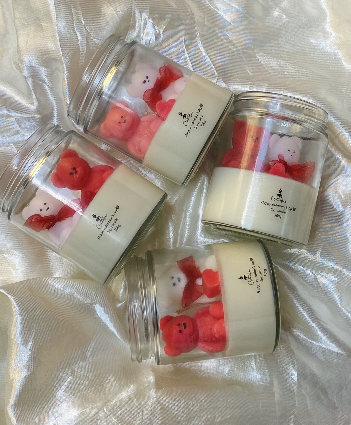 Double Teddy bare candle