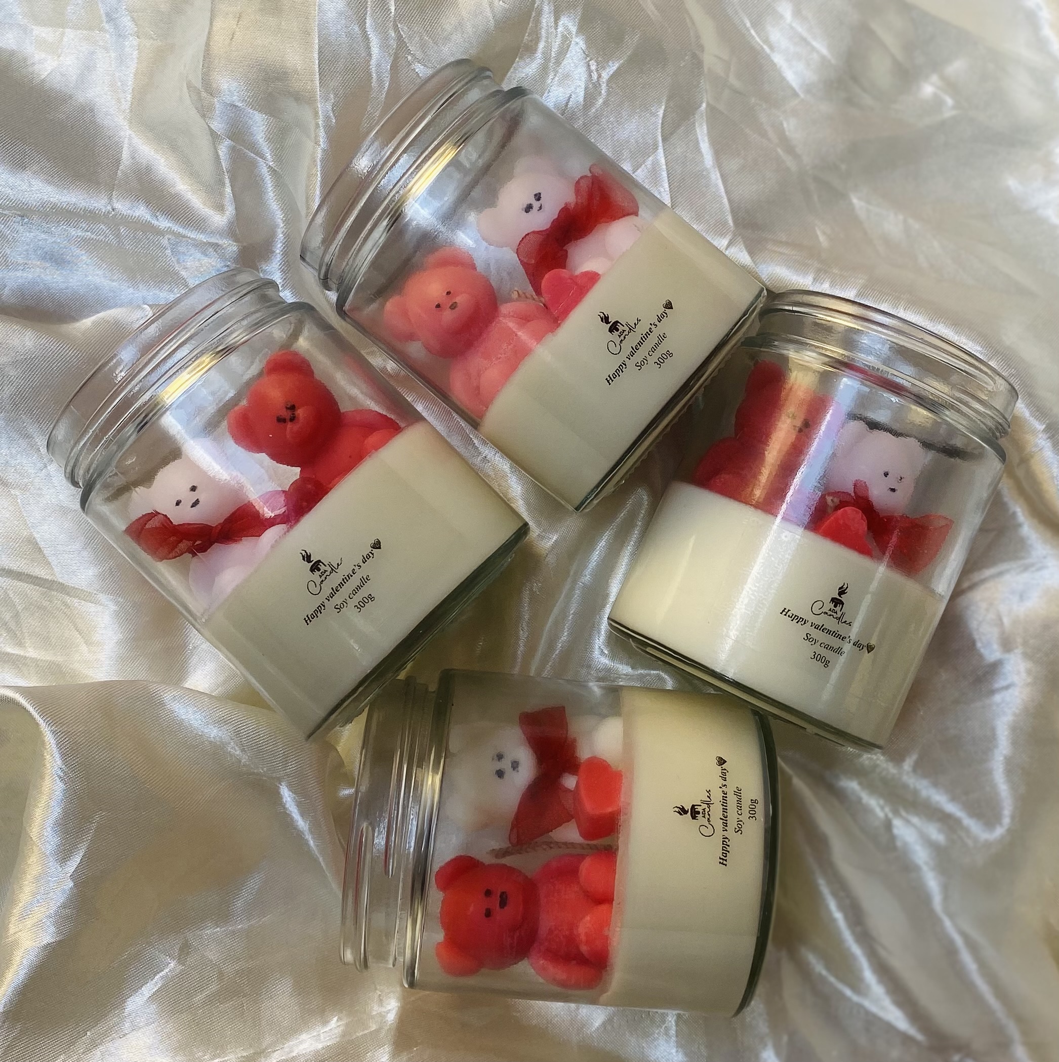 Double Teddy bare candle
