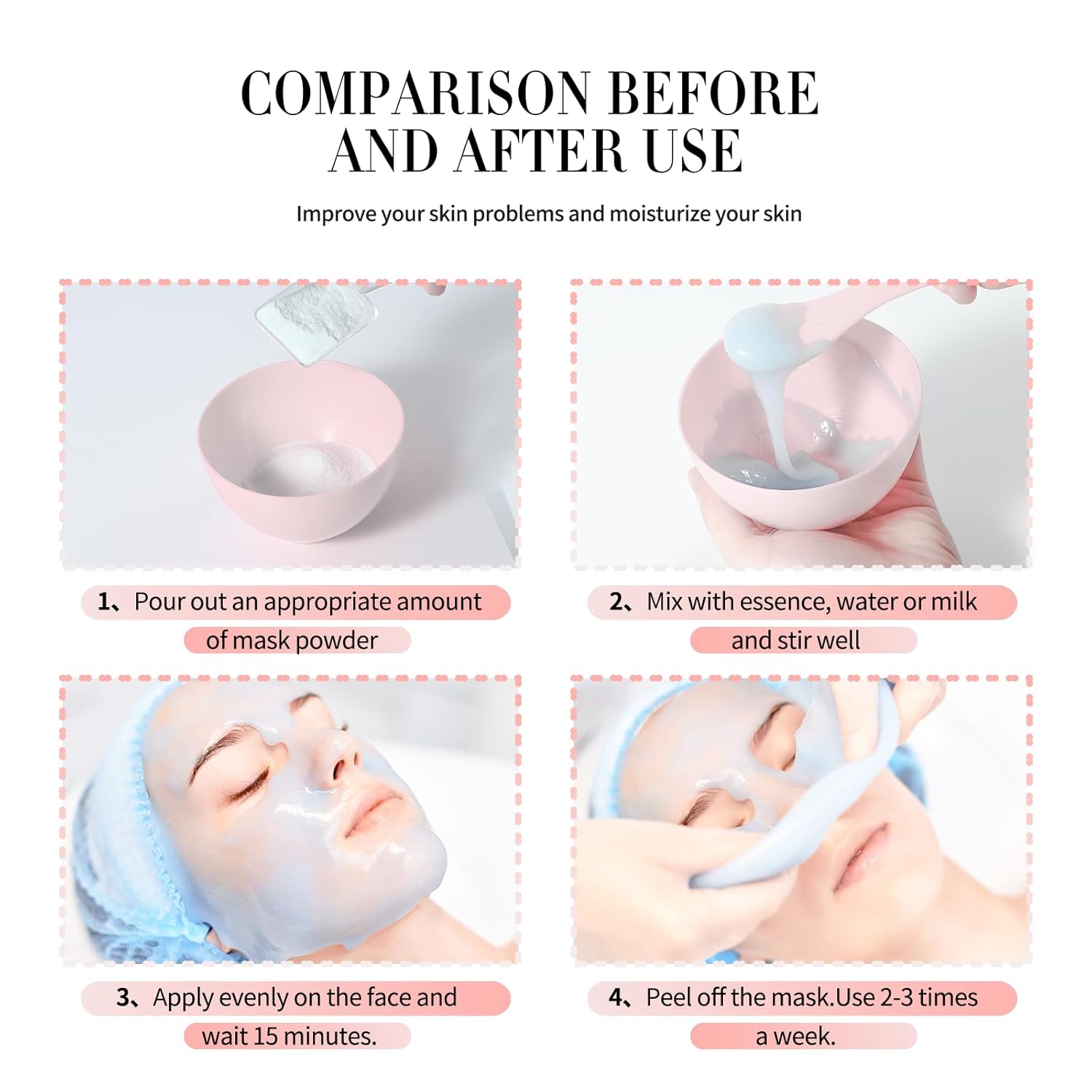 Jelly Face Mask Set,10 Flavors Jelly Masks for Facials Professional Peel Off Mask,Hydrating,Moisturizing Aloe Vera,Hyaluronic Acid Jelly Mask Powder Spa Face Masks With Jade Roller & Bowl Spatula Set