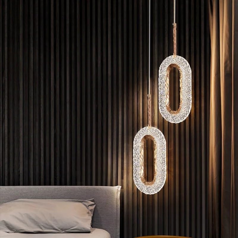 U Shaped LED Pendant Lights Modern Golden Headboard Suspension Lamp Creative Adjustable Cord Kitchen Island 12W Hanging Ceiling Light for Dining Table Hallway Bedroom Fixture