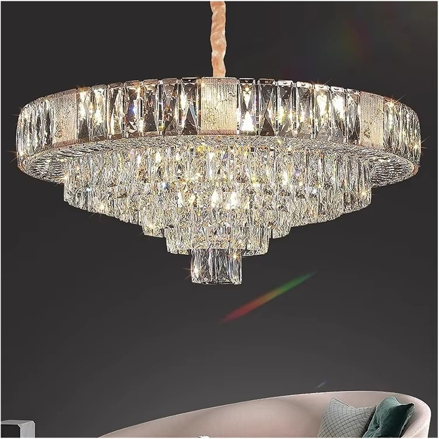 Luxury Crystal Ceiling Chandelier Home Decoration Light Living Room Bedroom Hanging Lamps