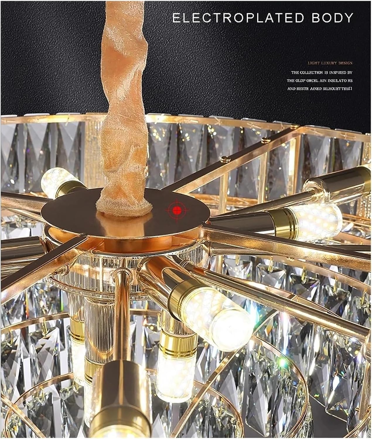 Luxury Crystal Ceiling Chandelier Home Decoration Light Living Room Bedroom Hanging Lamps