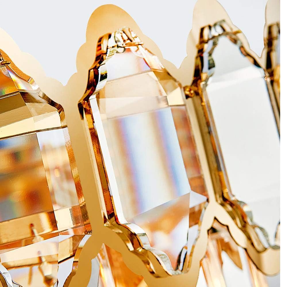  Modern Crystal Chandelier for Living Room Luxury Round Gold Chandeliers Lighting Home Decoration LED Cristal Lamps,Gold,Dia100cm