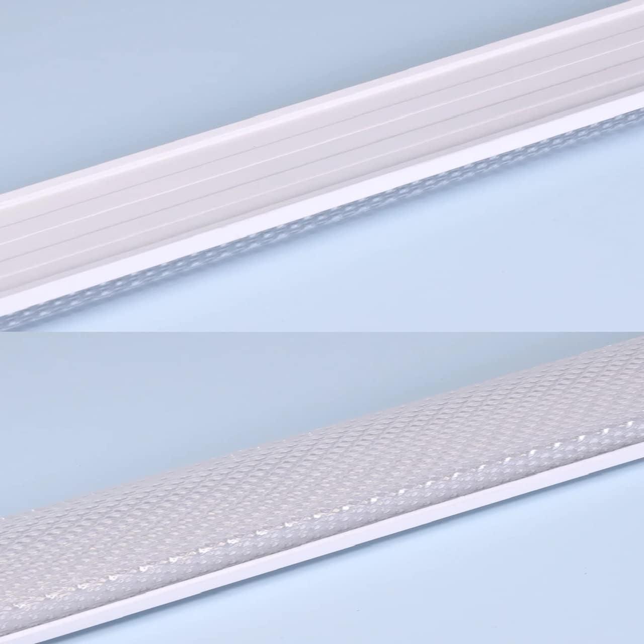 NEXT LIFE LED Dustproof Tube Light, 4FT 100W 6500K, Easy Installed on Ceiling or Wall, Garage Light, Under Cabinet Light, LED Shop Light (Clear,White, 4 Pack)