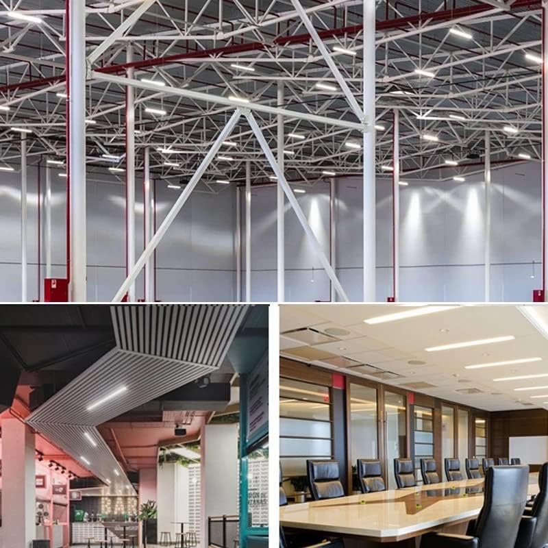 NEXT LIFE LED Dustproof Tube Light, 4FT 100W 6500K, Easy Installed on Ceiling or Wall, Garage Light, Under Cabinet Light, LED Shop Light (Clear,White, 4 Pack)