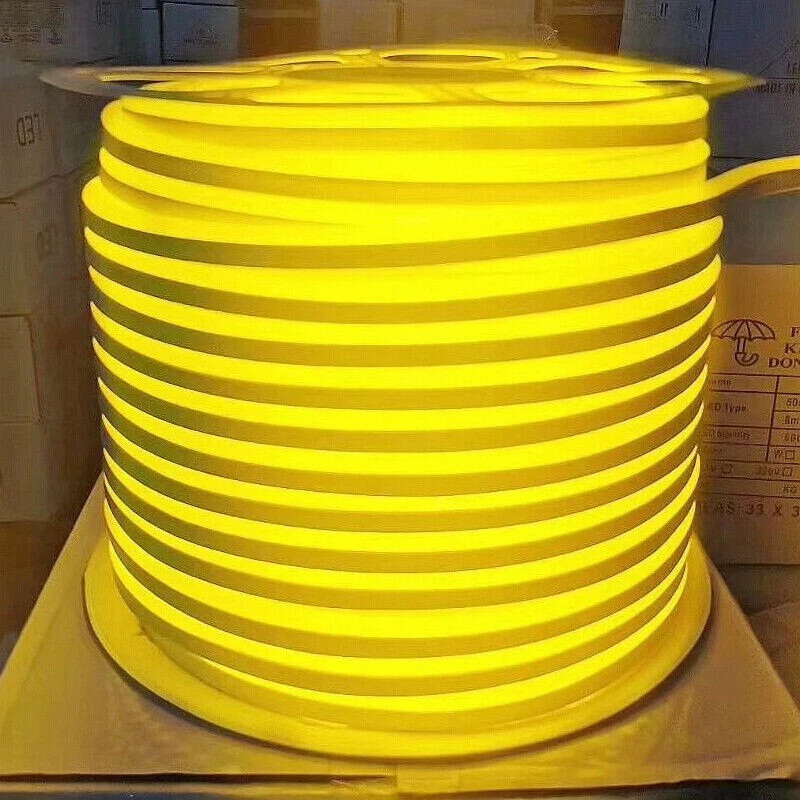 50ft Waterproof Flex LED Neon Rope Light Strip 110V IP67 Home Party Bar Lights