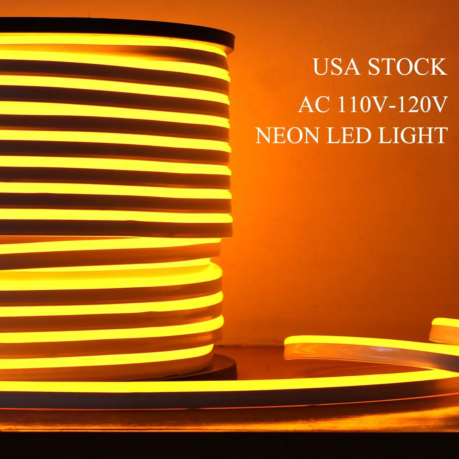 50ft Waterproof Flex LED Neon Rope Light Strip 110V IP67 Home Party Bar Lights