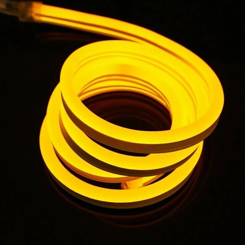 50ft Waterproof Flex LED Neon Rope Light Strip 110V IP67 Home Party Bar Lights