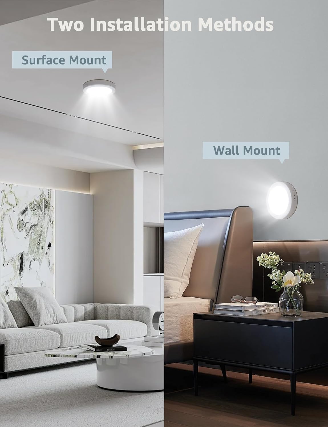 Aigostar 12W LED Ceiling Light, 1350LM LED Ceiling Lights 6500K 6 Pack, Round LED Ceiling Light 113W Equivalent, Dome, Modern, Flush Ceiling Light for Bedroom, Kitchen, Porch, Hallway