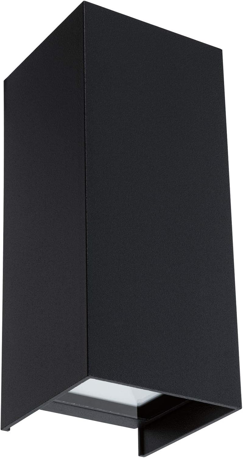 LED Outdoor Light 2-Piece Set Outdoor Wall Light Flame IP65 Warm White Checkered Incl. 2 x 2.8 Watts Outdoor Lighting Anthracite Outdoor Lamp Aluminum Garden Light 3000K