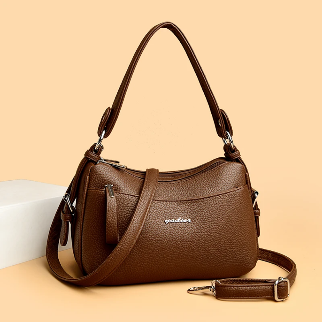 Leather crossbows bag flip buckle chain ladies' daily versatile shoulder bag