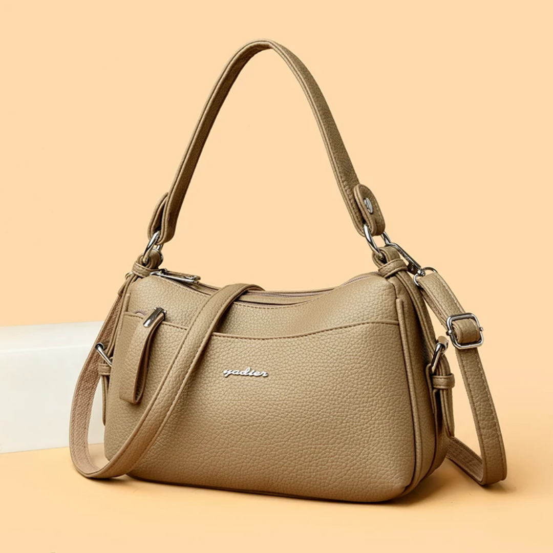 Leather crossbows bag flip buckle chain ladies' daily versatile shoulder bag