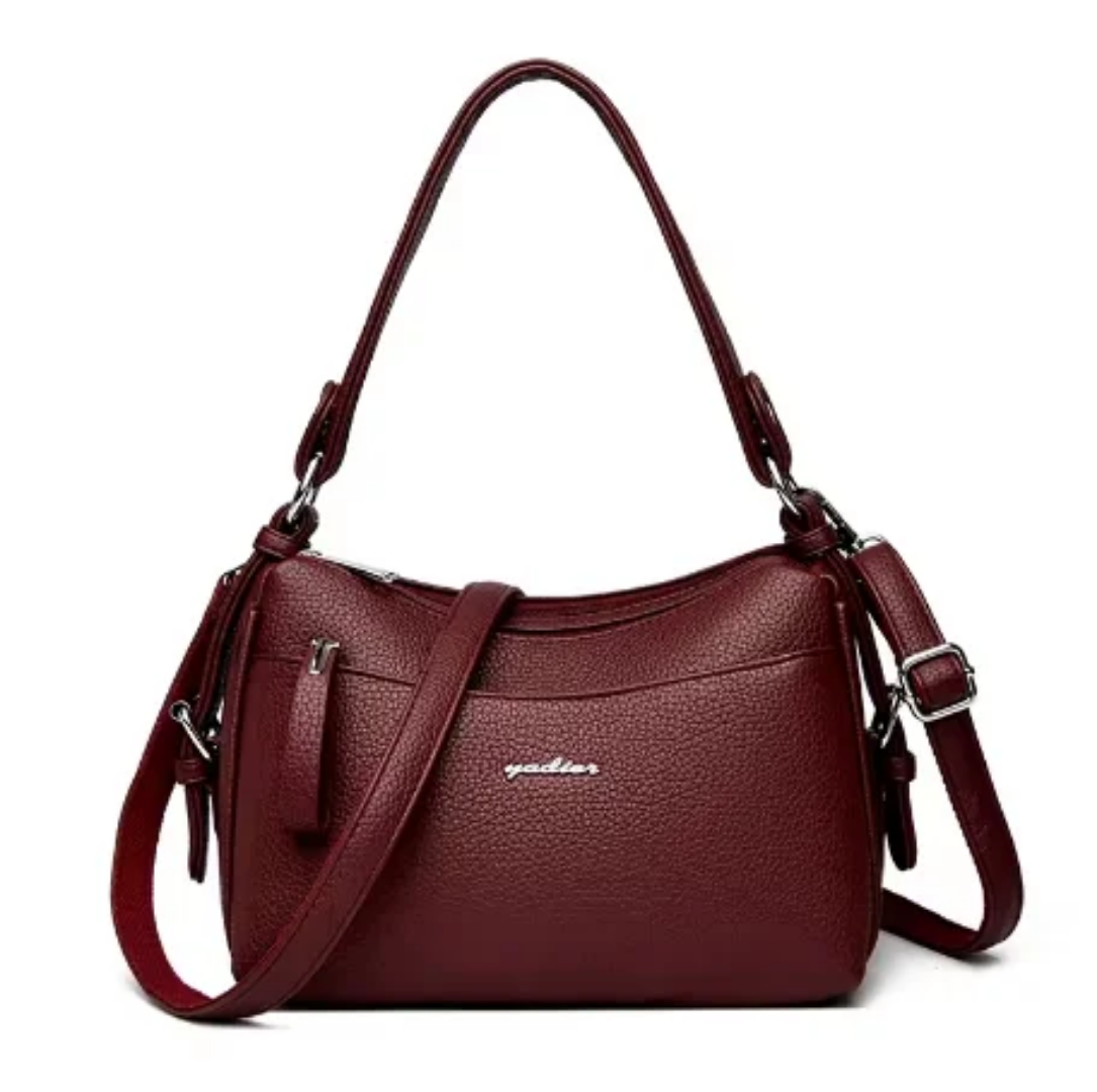 Leather crossbows bag flip buckle chain ladies' daily versatile shoulder bag