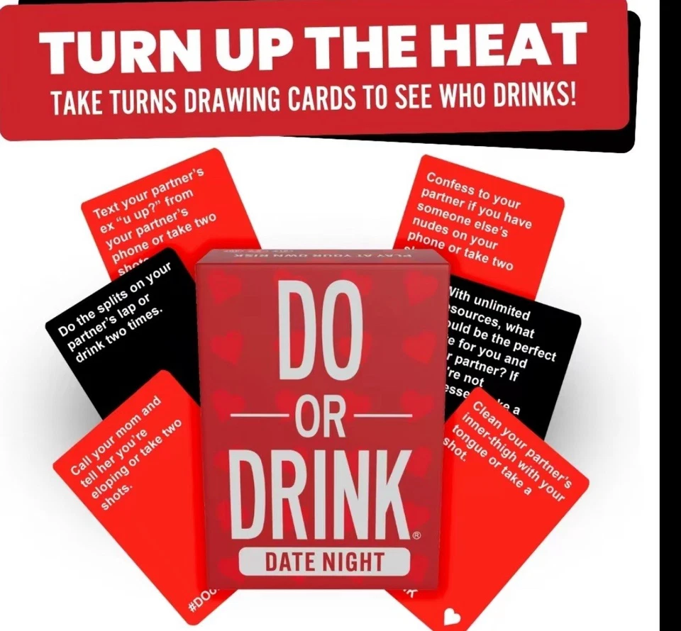 New DO or DRINK Date Night - Couples Games for Adults - Fun Drinking Games