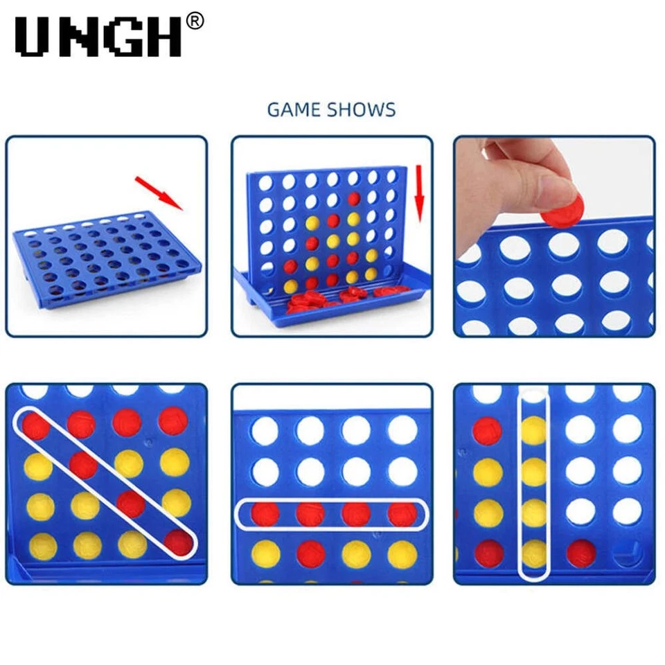 UNGH Four in a Row Bingo Chess - Classic Connect Family Board Game, Fun Educatio