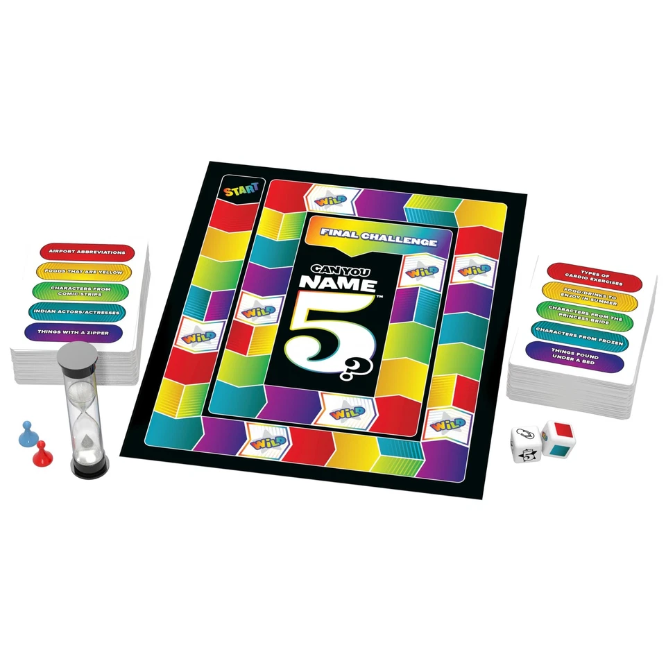 Name 5 Party Game for Family Game Night Fun 2 or More Players Ages 12 Up