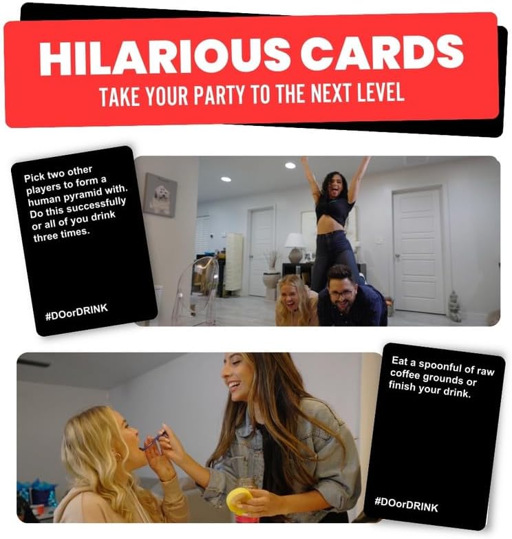 Do or Drink Drinking Card Games for Adults - Fun Adult Games for Game Night & Parties - 21st Birthday Gift & Bachelorette Party Games with 350 Cards & 175 Challenges That Will Get You Drinking