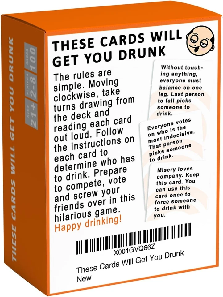 Adult Drinking Party Card Game w/ 100 Dynamic Challenges
