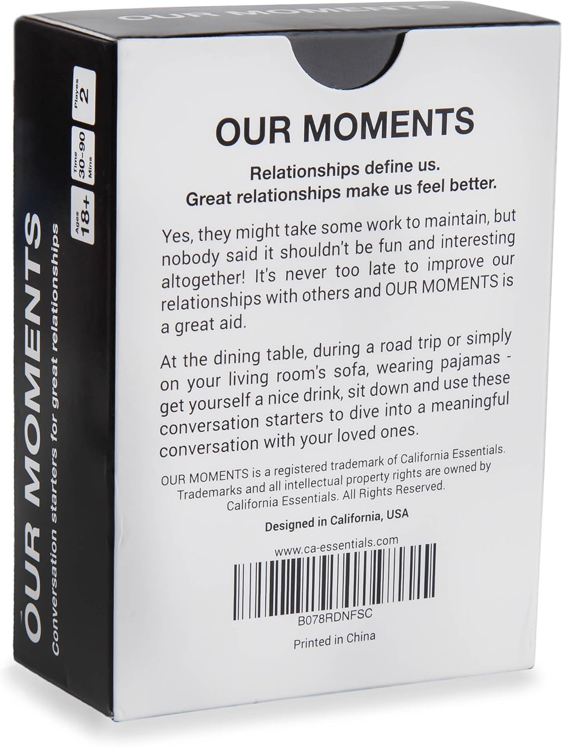 OUR MOMENTS Couples: 100 Conversation Starters for Great Relationships - Fun Conversation Cards Game for Couples