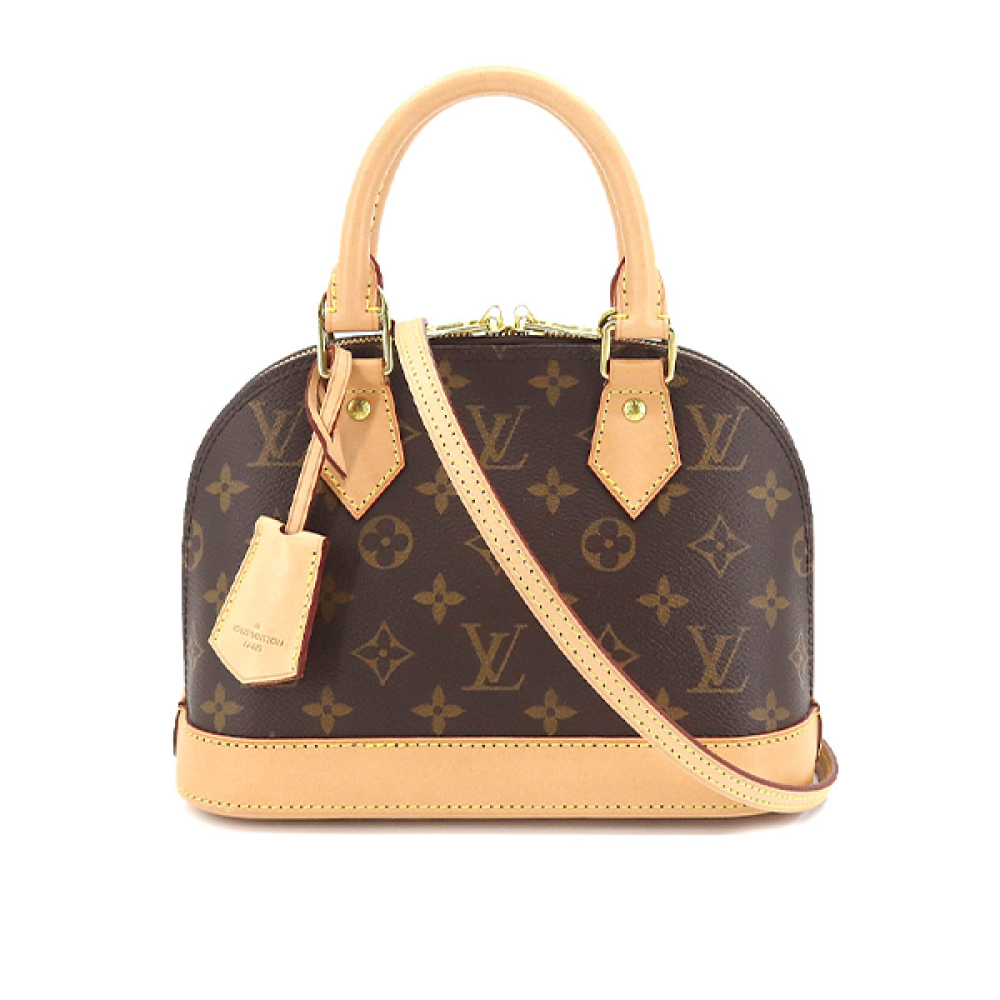 Louis Vuitton Alma 23cm Monogram Brown Beige Luxury Women's Bag