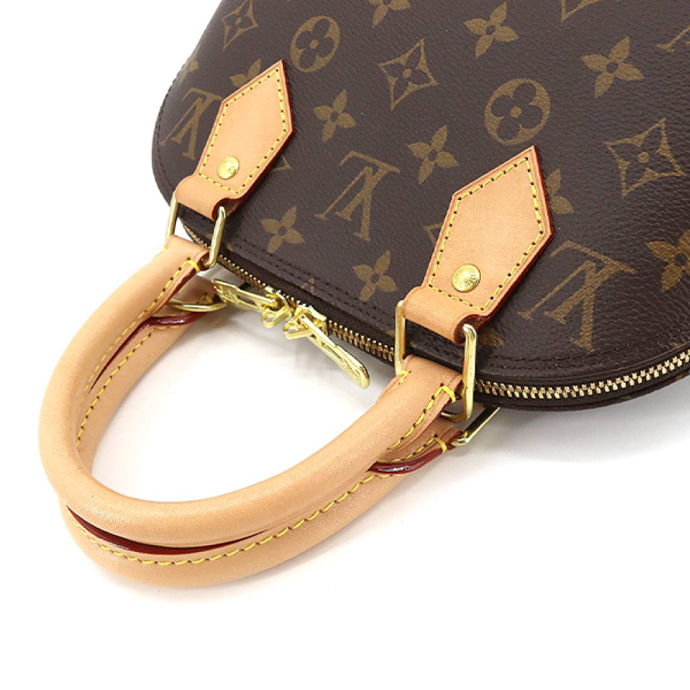 Louis Vuitton Alma 23cm Monogram Brown Beige Luxury Women's Bag