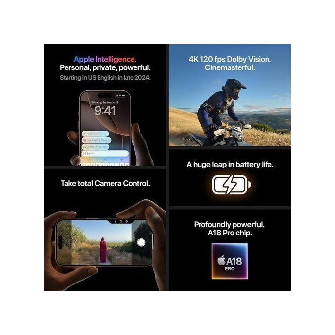 Apple iPhone 16 Pro - 6.3" 8GB RAM 256GB ROM 48MP 3582mAh - Desert Titanium