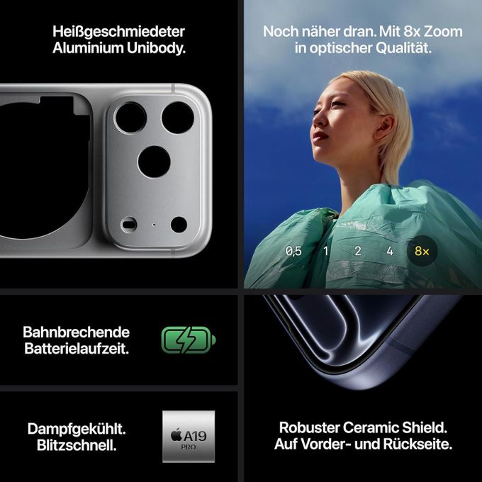 Apple iPhone 17 Pro Max - 6.9" 12GB RAM 512GB ROM 48MP 4823mAh - Cosmic Orange, Blue